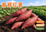 新鲜红薯产地实拍