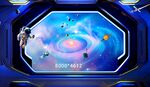 科幻舷窗外的螺旋星系