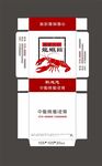 龙虾店餐巾纸盒展开设计