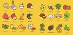 卡通果蔬食材图标合集