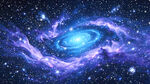 蓝紫色宇宙星空