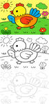 大公鸡简笔画
