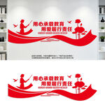 四有好老师学校文化墙
