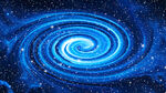 蓝色旋涡星空高清图