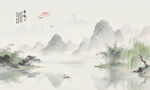 中国风山水画