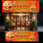 汉堡店门头