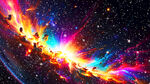 绚丽炫彩星空高清大图