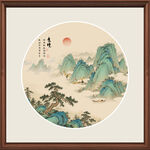新中式青绿山水装饰画