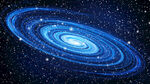 蓝色星空宇宙星轨