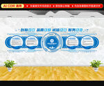 蓝色创意企业文化墙