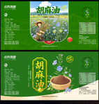 胡麻油标签 