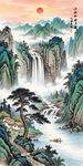 竖幅山水画