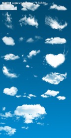 PS高清白云笔刷一十八种