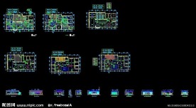 上岛咖啡厅装修施工图