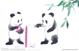 熊猫砍甘蔗