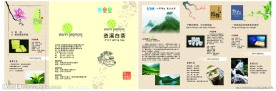白茶三折页