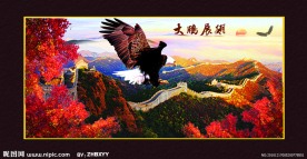 油画长城
