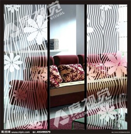 时尚艺术玻璃门