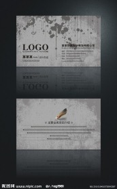 灰色系 建筑装潢名片设计