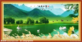 自然风景山水画