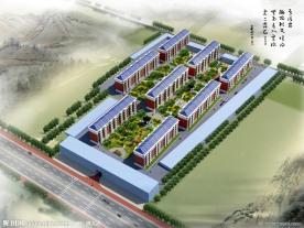 居住区小区景观鸟瞰图