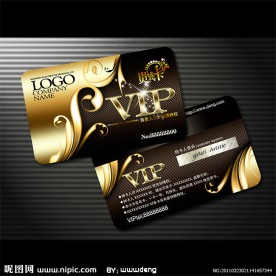 欧式花纹图案VIP卡模板