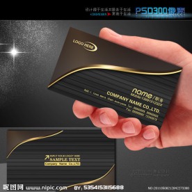 尊贵高档名片模板