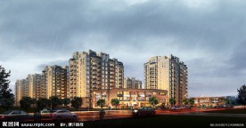 沿街商业雨后黄昏MAX MAP