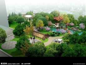 庭院鸟瞰效果图