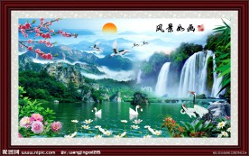 自然风景山水画