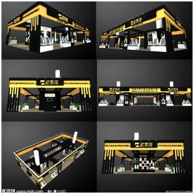 大展位全套展台模型