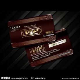 中国风图案VIP卡贵宾卡模板