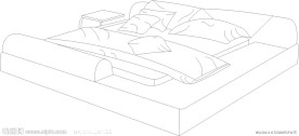 现代床矢量图