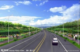 道路绿化效果图