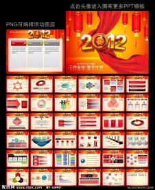 2012新年计划业绩报告PPT模板下载
