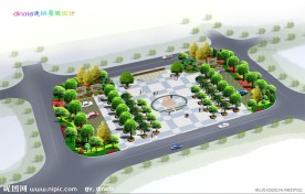 绿海广场绿化效果图