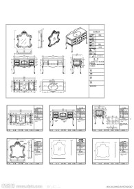 仿古浴室柜整套生产图