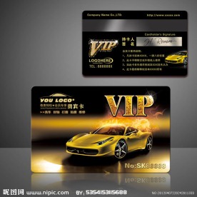汽车行业VIP卡模板设计