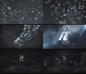 粒子三维字体宣传片金属