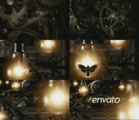 灯泡齿轮氛围型片头空间感光感十足