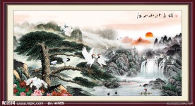 国画 松鹤图 松鹤延年