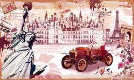 欧式广告 相馆背景画