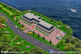 别墅景观鸟瞰图