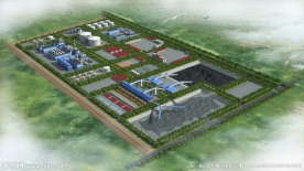 煤化工生产基地鸟瞰图