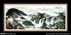 迎客松 国画山水