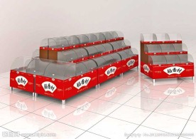 食品柜展柜效果图