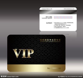 黑色高贵会员卡