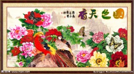 工笔挂画 国色天香