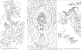 艺术玻璃 千手观音