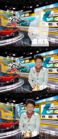 缤纷车世界虚拟演播室主持人背景